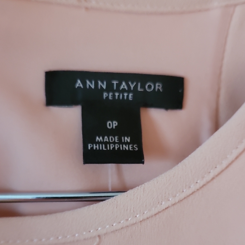 Ann Taylor Blush Scalloped Mini Dress - Picture 2 of 6